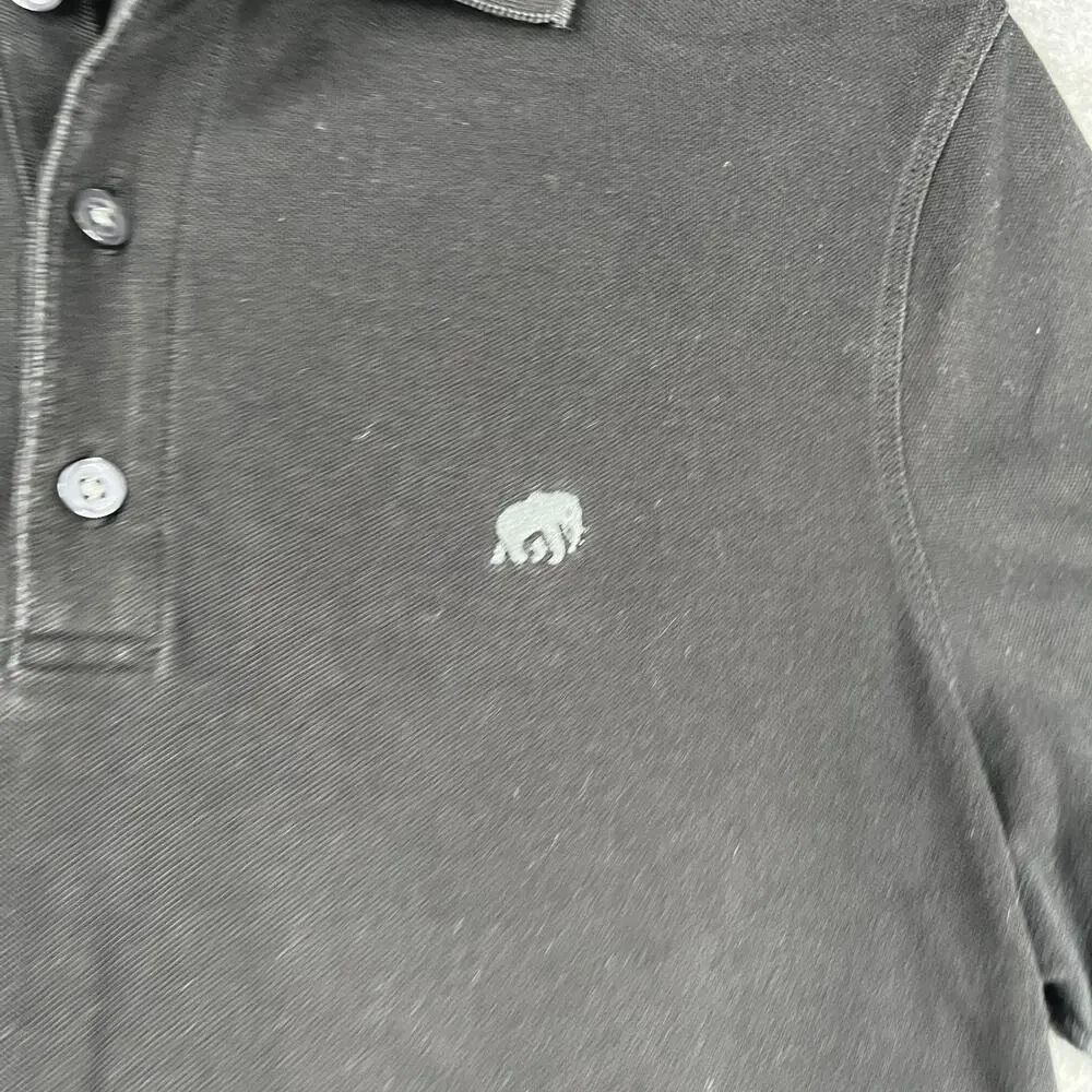 Banana Republic Casual Polo Shirt Black Embroidered Logo Classic Mens Medium